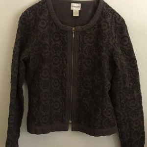 Embroidered brown jacket